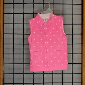 Pink Vest with White Polka Dots